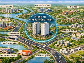 Bán chung cư mường thanh phú hữu, 2 ngủ view khang điền giá 45tr/m đã gồm vat sđt 0924 087 ***