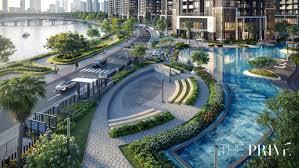 The privé tọa lạc dọc sông giồng ông tố, ngay tại trung tâm "downtown" mới của thành phố