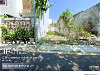 Kẹt tiền cần bán lô đất khu at phường bắc nha trang chỉ 4 tỷ 200 triệu