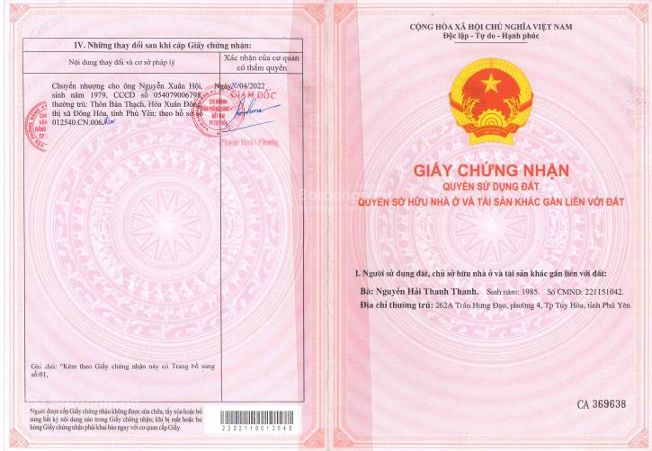 Bán đất tại phường tuy hoà, tỉnh đắk lắk
