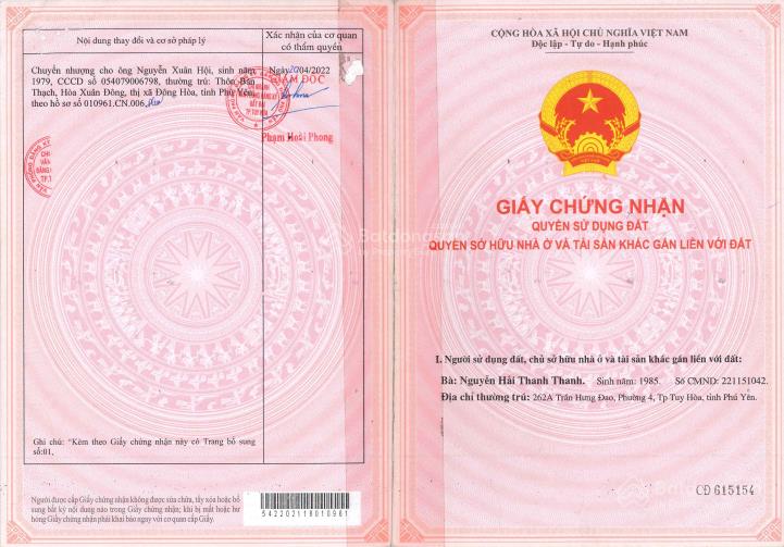Bán đất tại phường tuy hoà, tỉnh đắk lắk