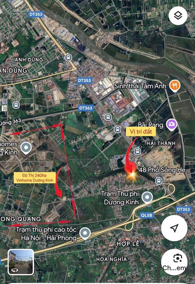 Bán đất ngõ 50, phố sông he, phường hòa nghĩa, quận dương kinh, hải phòng