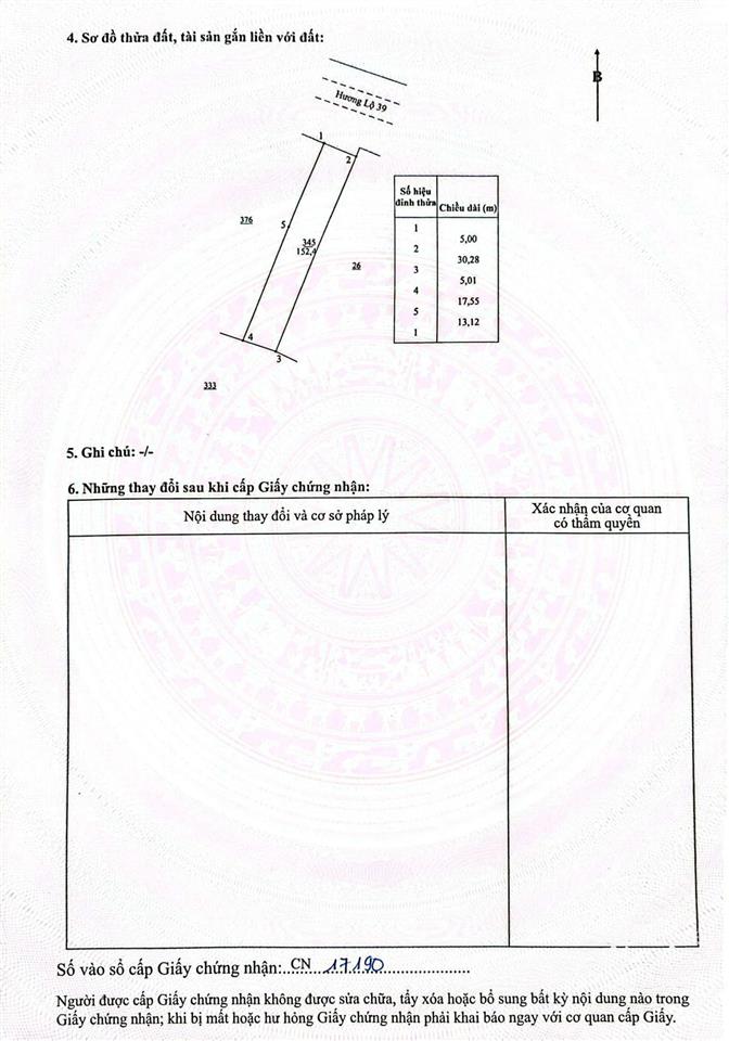 Giảm mạnh 200triêụ  còn 2tỷ850. mặt đường hương lộ 39.  0333 039 ***