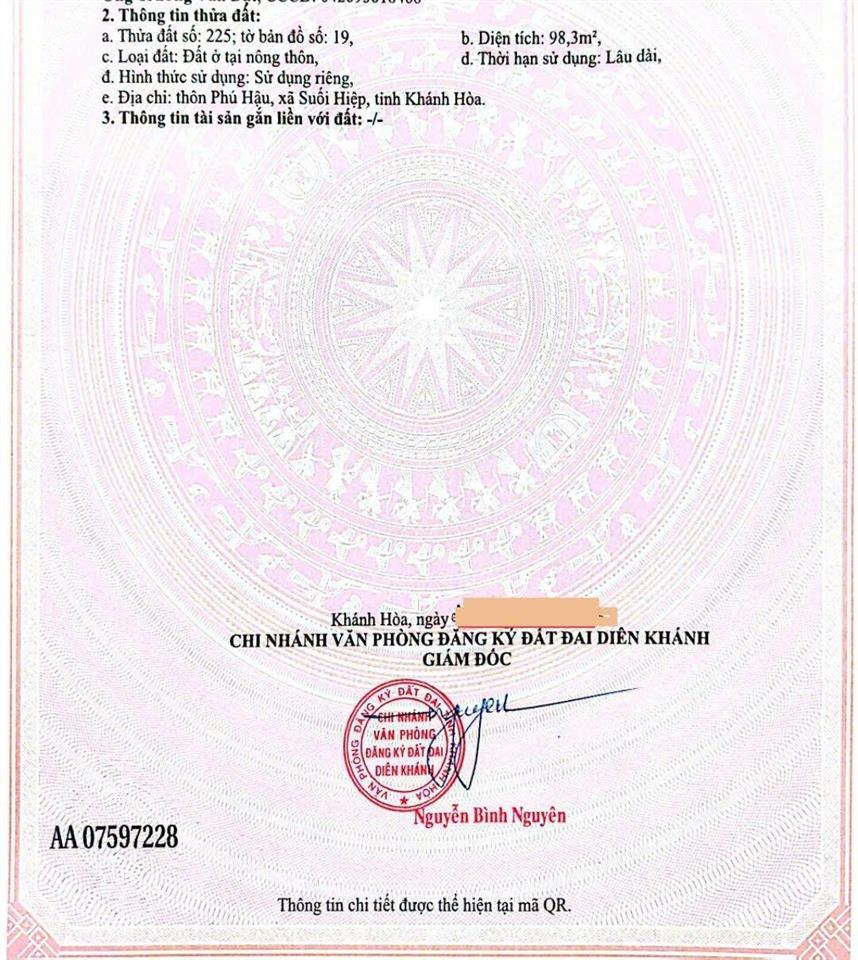 Bán nhanh 1tỷ050 lô đất suối hiệp.  0333 039 ***