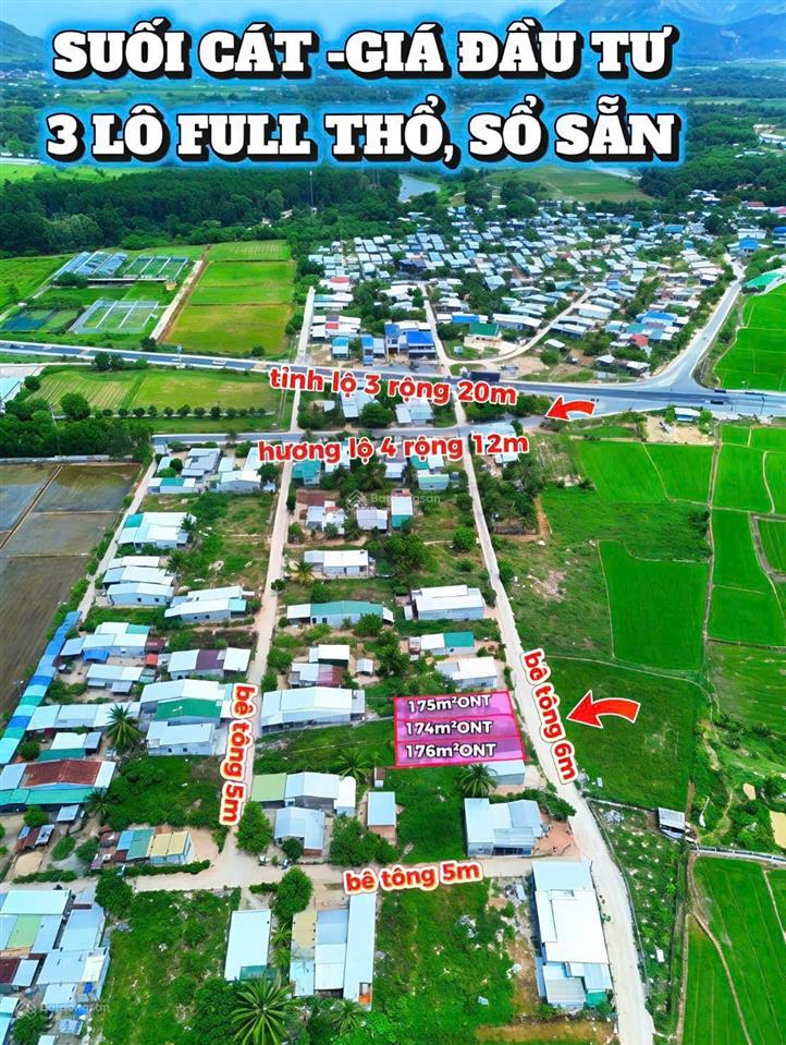 175m² full thổ cư suối lau 1 chỉ 1,1 tỷ/lô