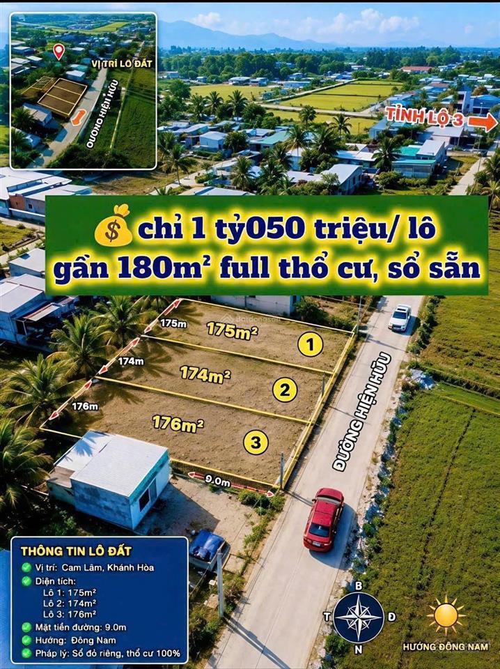 175m² full thổ cư suối lau 1 chỉ 1,1 tỷ/lô