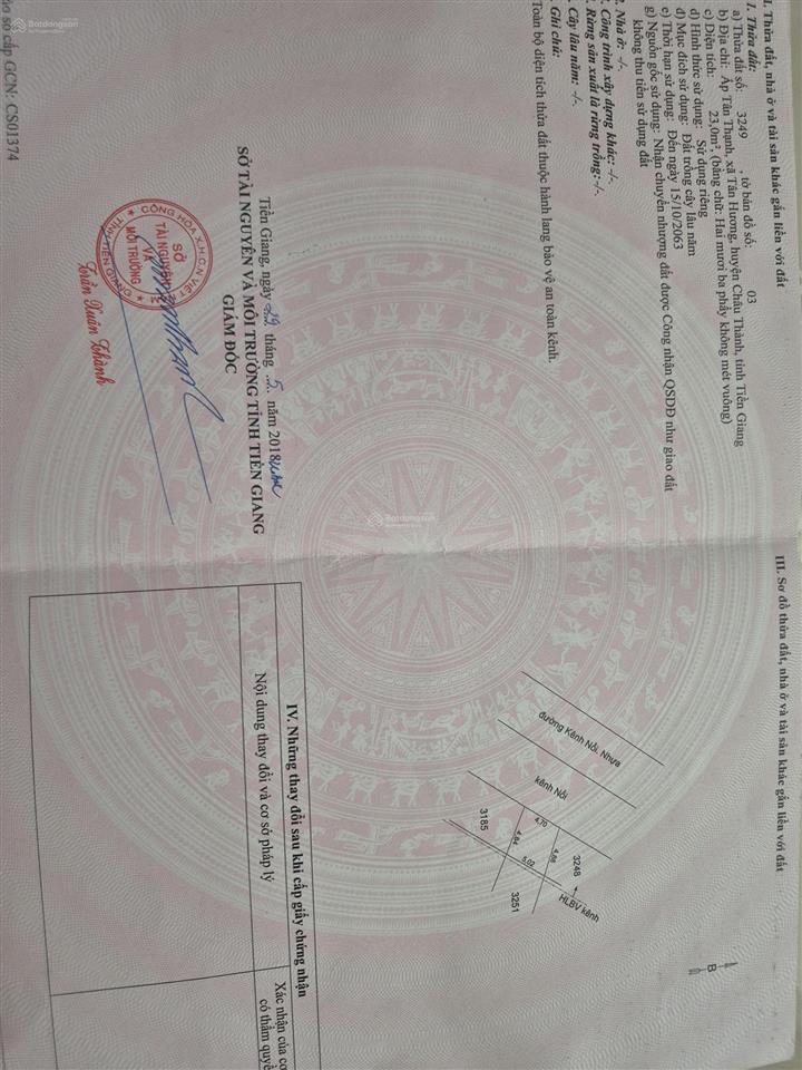 Chính chủ bán nhà 303,3m2 mặt tiền đường 7m cách ql1a 100m