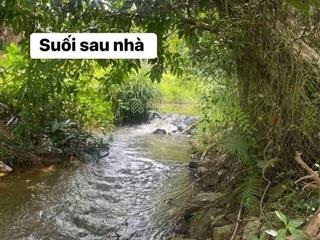 Đất xây nhà vườn nghỉ dưỡng 1100m2 có 400m2 đất ở giáp suối ngang rộng rãi 52m