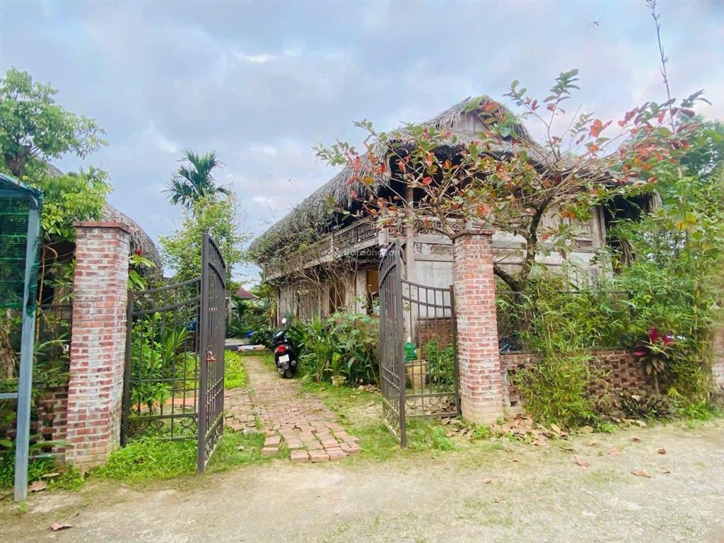 Bán nhà vườn 400m2 có 2 căn nhà gỗ đẹp, đang cho thuê 7 triệu tháng ở xã hòa phong.