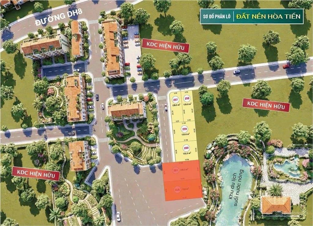 Bán đất đẹp hòa tiến 120m² đất ở ngang rộng 10m vuông vắn