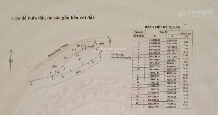 Bán 5500m2 lô 2 mặt tiền hùng vương  trần khánh dư