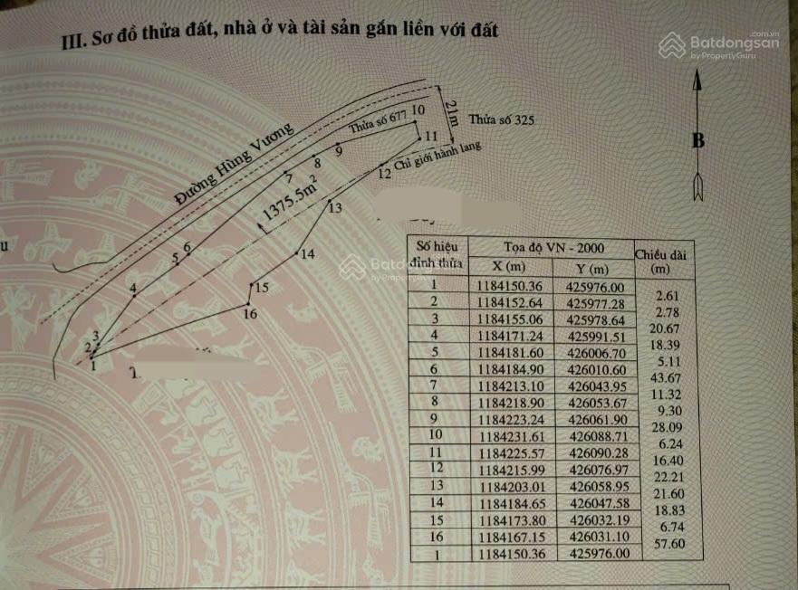 Bán 5500m2 lô 2 mặt tiền hùng vương  trần khánh dư