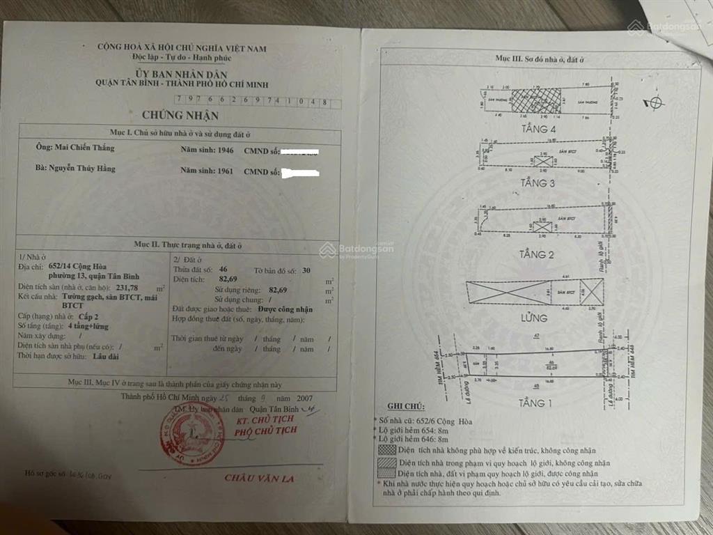 Chính chủ cần bán nhà đang cho thuê căn hộ dịch vụ 2 mặt tiền hxh 4 tầng