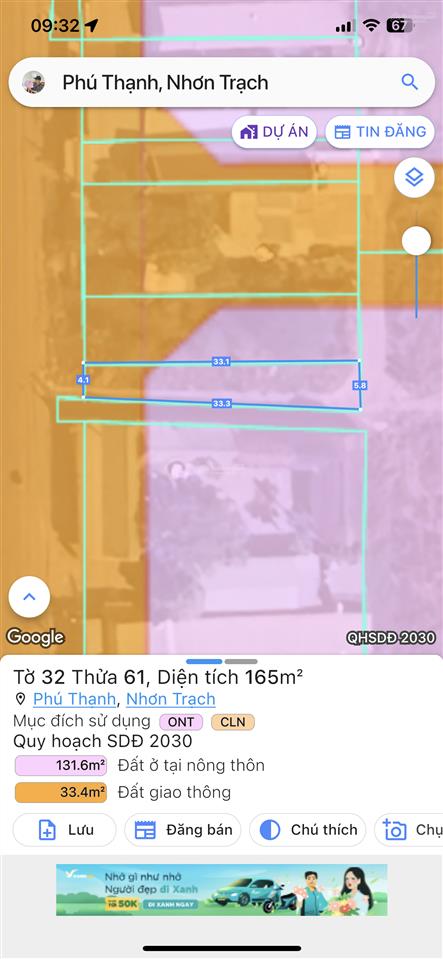 Hạ giá bán lô đất 3 mặt tiền quách thị trang có thổ cư cạnh 25c trục chính nối 3 xã nhơn trạch