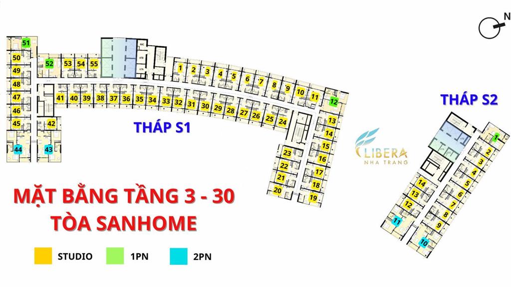 Bán căn hộ flex home tại toà the sanhôme  dự án libera nha trang. giá chỉ 1.65 tỷ
