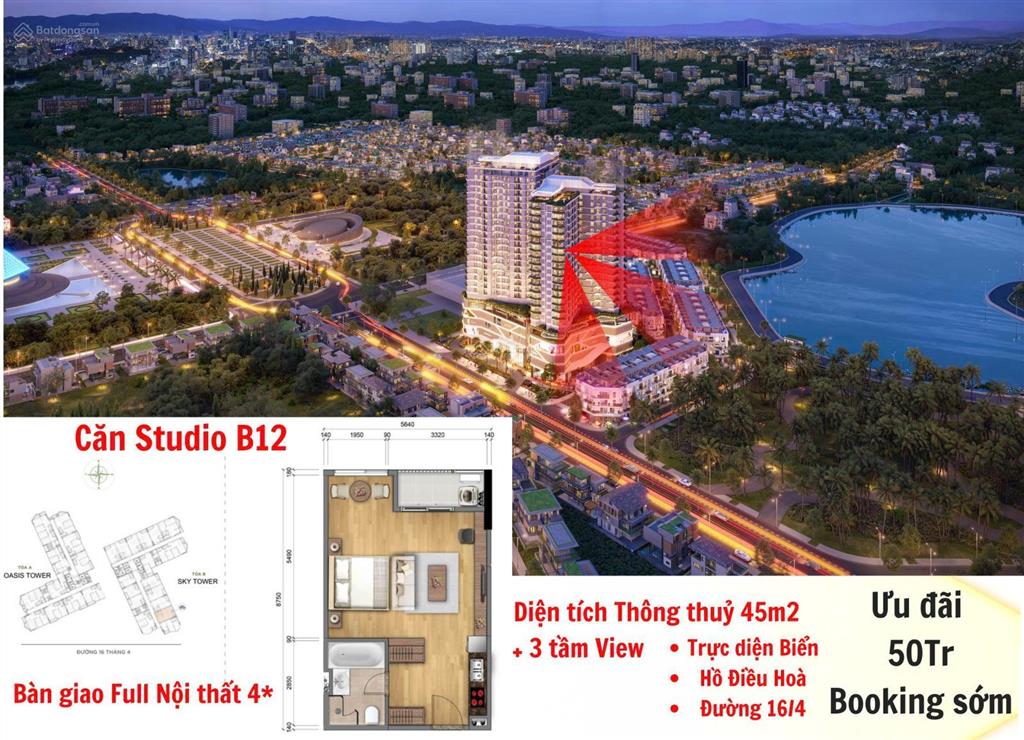 Căn hộ biển đầu tiên tại phan rang full nội thất 4 sao hacom tower sổ hồng lâu dài