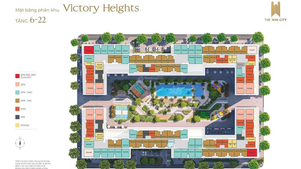 Bán căn 2pn, 1wc tại the win city, giá cực chất 1,6 tỷ, 51m2, view đẹp