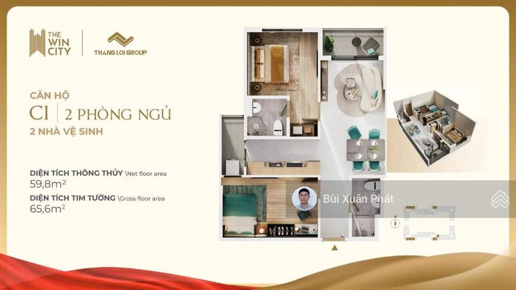Bán căn 2pn, 2wc tại the win city, giá cực chất 2,1 tỷ, 67m2, view nội khu tiện ích siêu đẹp