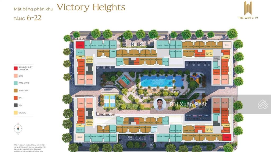 Bán căn 2pn, 2wc tại the win city, giá cực chất 2,1 tỷ, 67m2, view nội khu tiện ích siêu đẹp