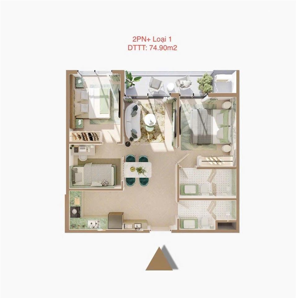 Bán gấp căn 2n+ 68m2 tầng trung 2x bc đông nam trục 22 view thoáng đẹp nhất dự án . 0869 783 ***