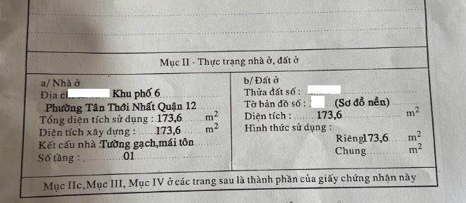 Bán nhà mặt tiền phan văn hớn, dt 7m nở hậu 8mx22m, đối diện tod cực kỳ tiềm năng phát triển