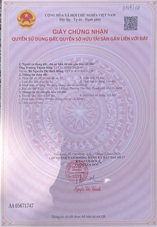Mặt tiền nội bộ lê ngã, tân phú  59m2  1t, 2l  chỉ 8,6 tỷ tl