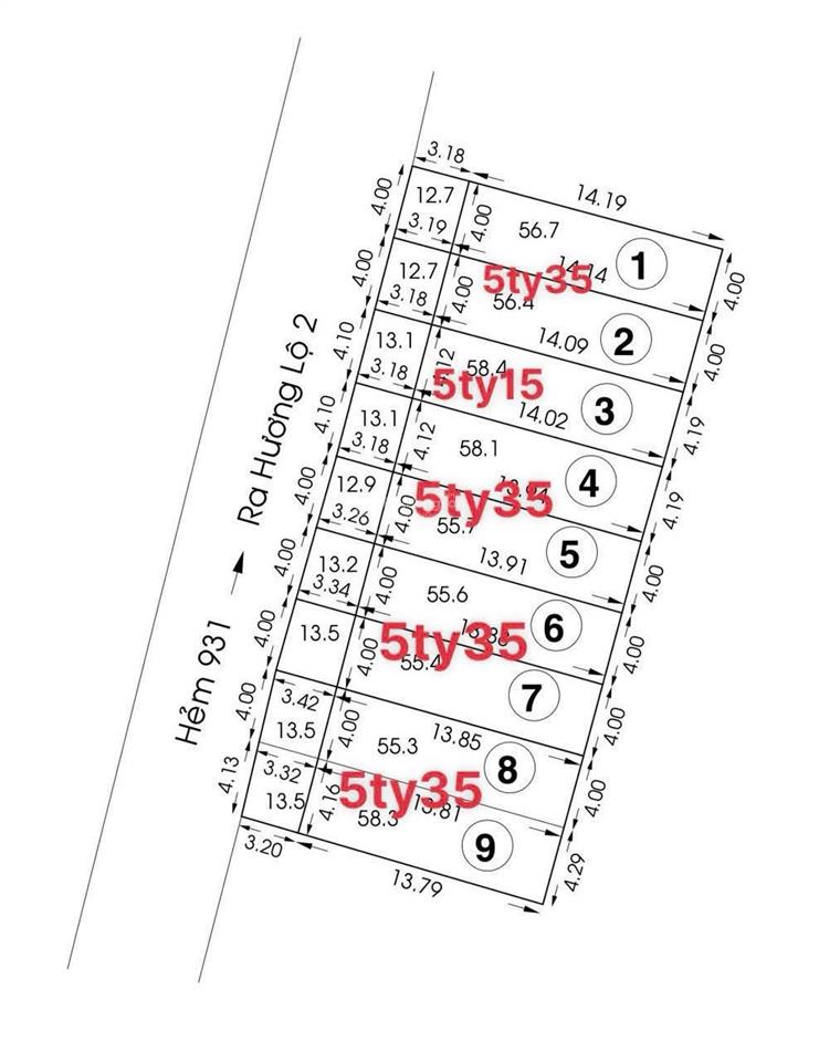 Bán lô đất hẻm thông một xẹt 6m đường hương lộ 2, 4x18m xây dựng đủ