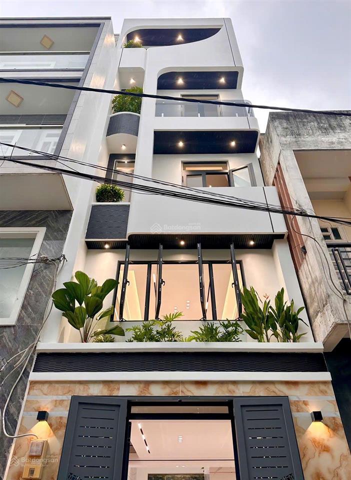 Nhà hẻm một xẹt 6m đường lê văn quới, 4x14m, đúc 4,5 tấm, nội thất cao cấp