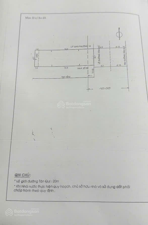 Bán nhà mtkd đường tân qúy, giá 14 tỷ