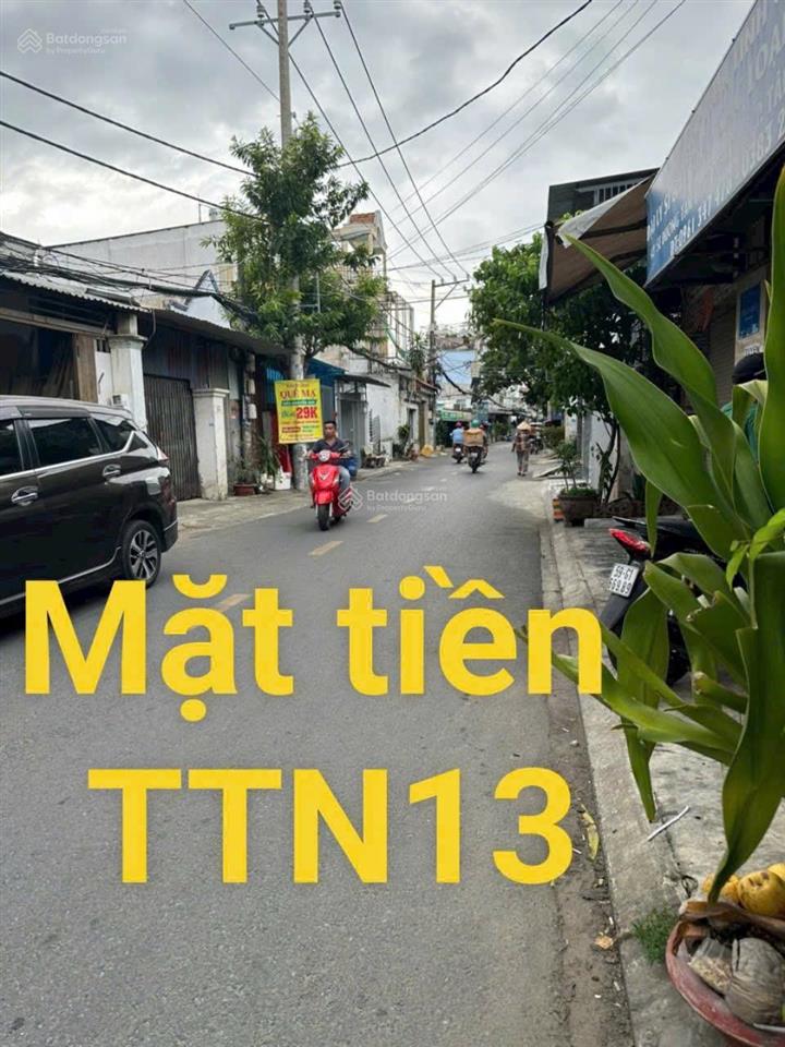 Đất mặt tiền tân thới nhất 13, dt 4,6x20m, giá 7,8 tỷ