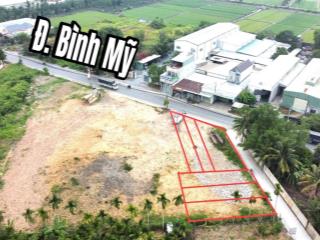 Lô góc 2mt đường bình mỹ, dt 197m2 (12,6m x 24m)  thổ cư 112m2