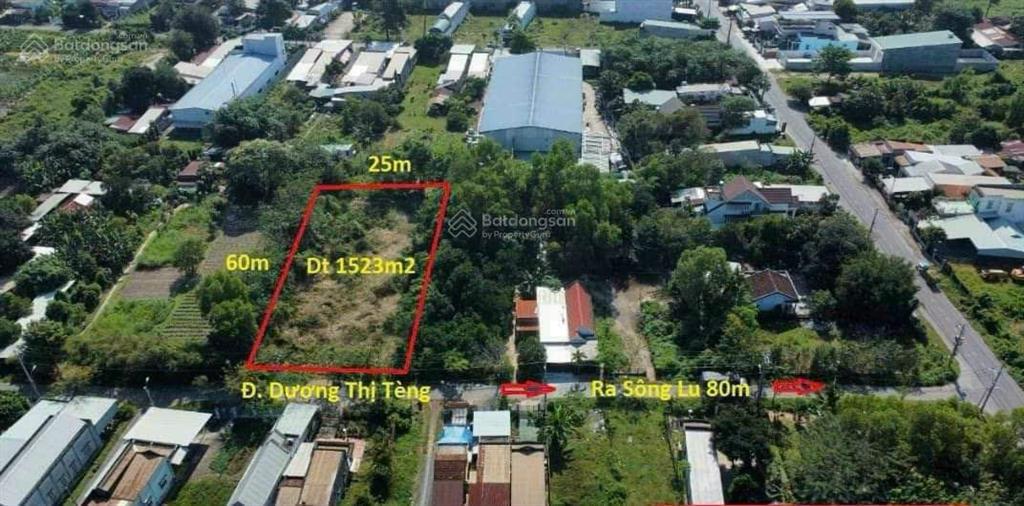 Đất 1/ ngắn đường sông lu, dt gần 1.600m2 (25m x 60m)  thổ cư 300m2