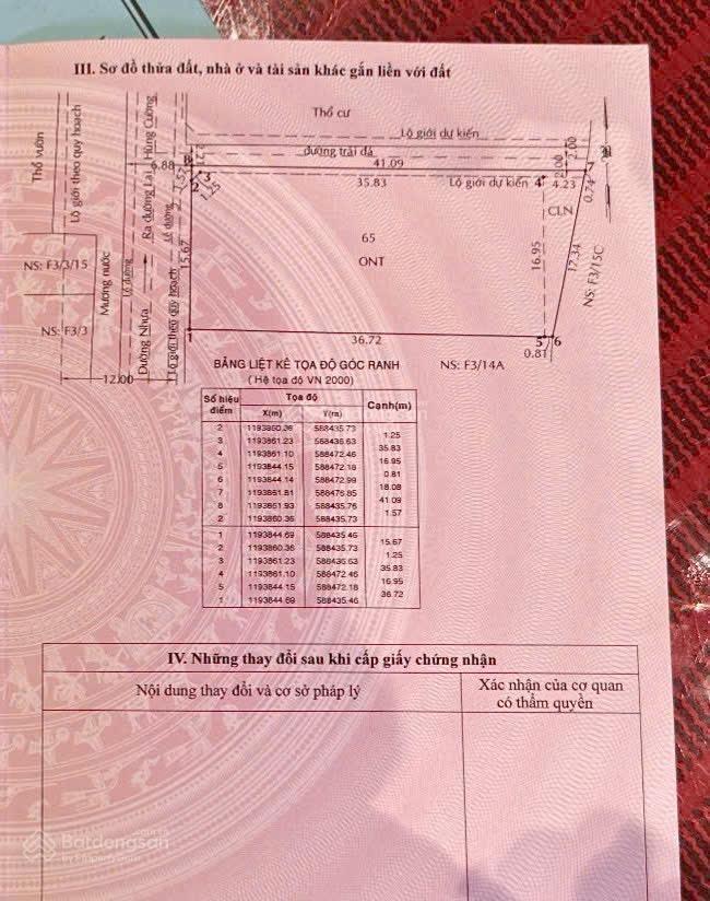 Bán đất 687m2, mặt đường, 6d, vĩnh lộc b, bình chánh