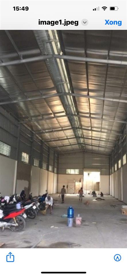 Bán xưởng mt đường láng le bàu cò xã tân nhựt. dt 1242m2 thổ cư 465m. dt xây dựng xưởng hoàn công