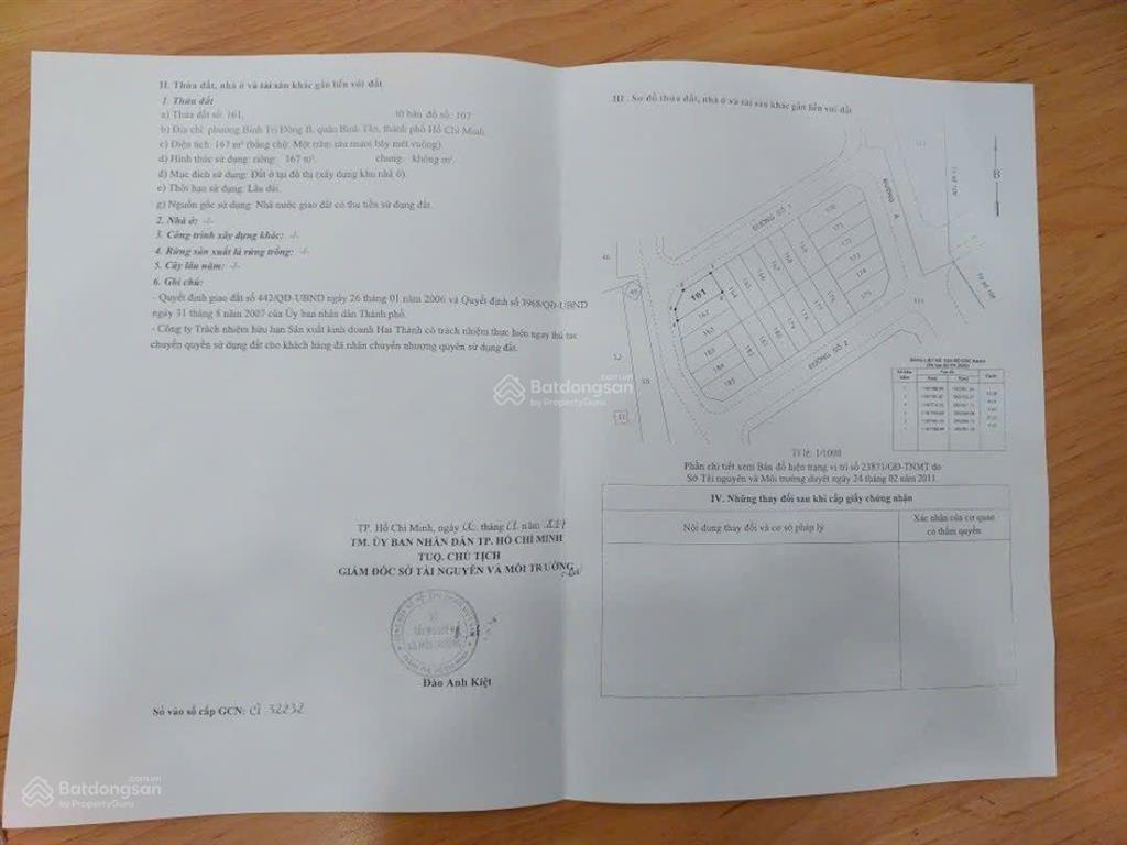 Đất góc 2 mặt tiền đường số 3&6 khu dân cư tên lửa, hai thành, dt 9*21,5m