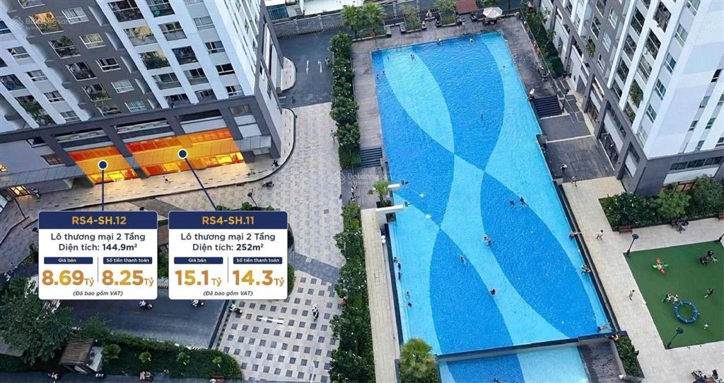 Bán nhanh cặp shophouse khối đế căn hộ richstar tân phú, tổng 397m2 2 tầng có hdt kinhfood 110tr/th
