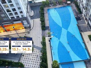 Bán nhanh cặp shophouse khối đế căn hộ richstar tân phú, tổng 397m2 2 tầng có hdt kinhfood 110tr/th