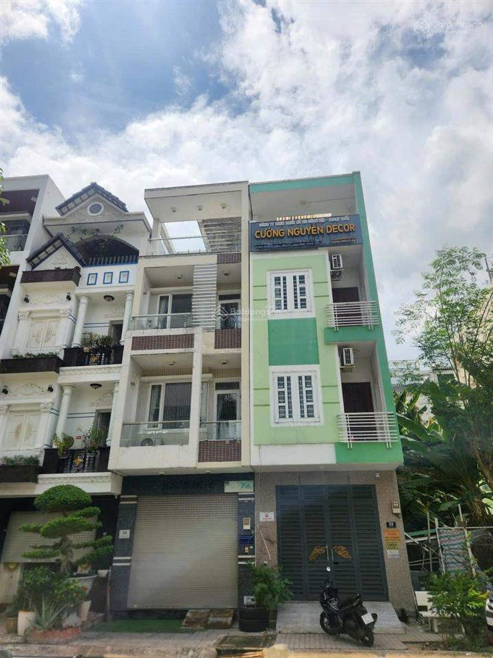 Cho thuê nhà phố 4 tầng đối diện cc belleza  lô b  phạm hữu lầu  20 triệu, 72 m2, có 6pn