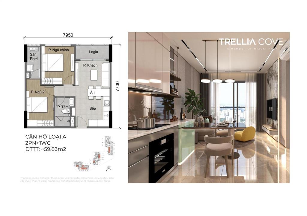 Sàn cđt nam long  chọn căn vị trí đẹp  giỏ hàng 2pn 2wc giá tốt trellia cove có vat 5.2 tỷ