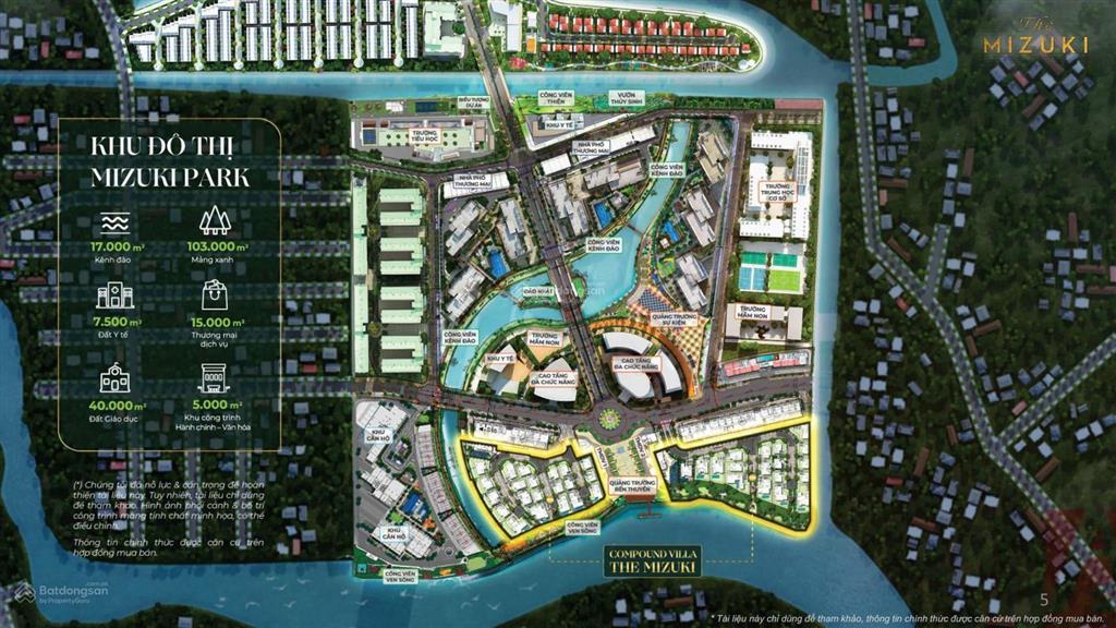 Biệt thự view trực diện sông  diện tích 643m2  giá chỉ 74 tỷ  thuộc khu compound mizuki park