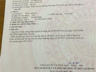 Nhà 4.5x20m 3.5 tấm mặt tiền đường lê cơ, phường an lạc, quận bình tân