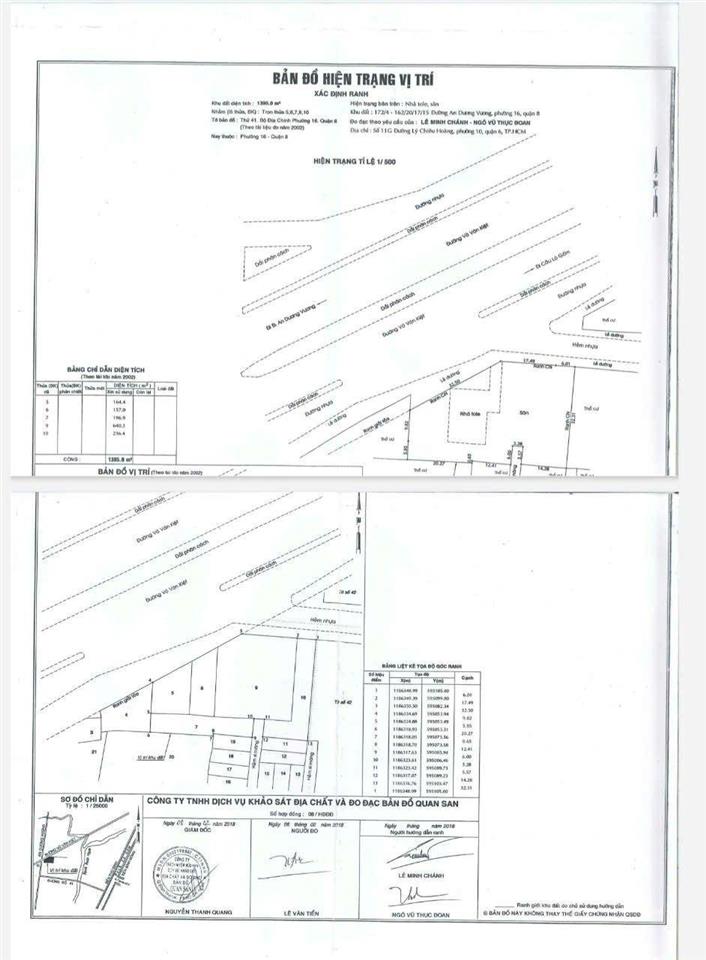Cần bán gấp lô đất mặt tiền đường võ văn kiệt phường 16 quận 8 dt 1380 thổ cư 830m.