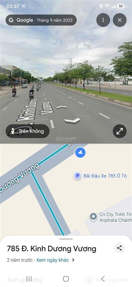 Bán lô đất 4473m mặt tiền đường kinh dương vương, phường an lạc