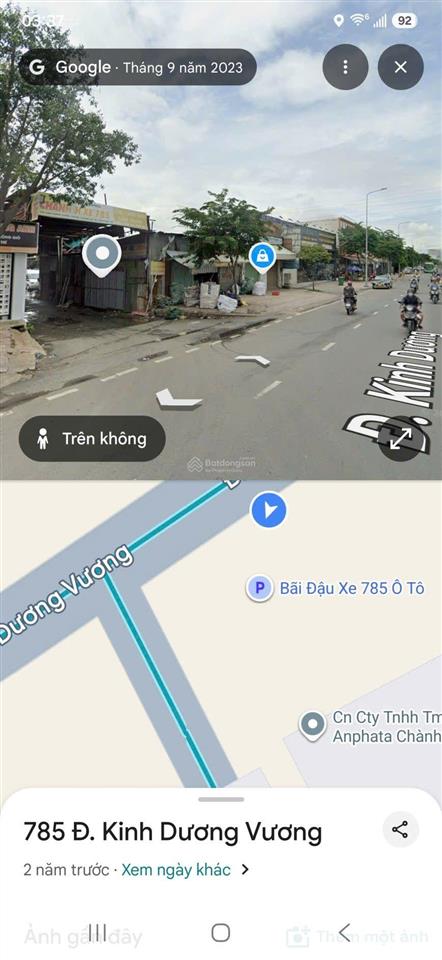 Bán lô đất 4473m mặt tiền đường kinh dương vương, phường an lạc
