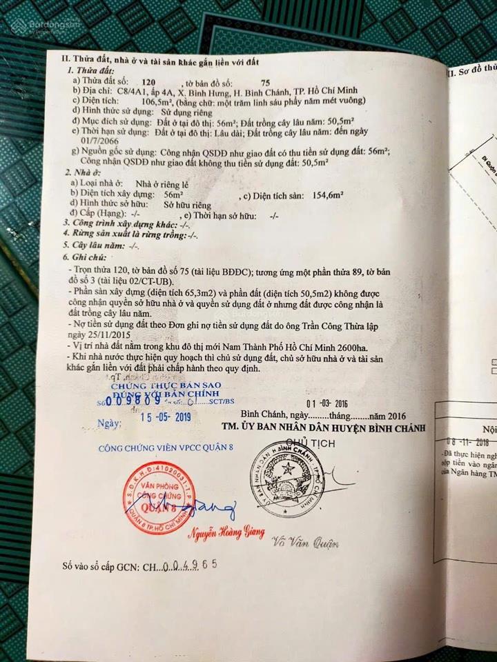 Bán nhà mt phạm hùng xã bình hưng tphcm. 106,5m 1 lầu sổ hồng, đang cho thuê 15tr/tháng giá 16tỷ