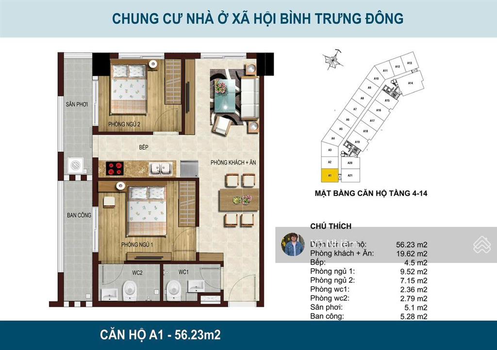 Suất nội bộ căn blusky tower (hqc bình trưng đông) giá 2,7 tỷ, căn góc 60m2 nhà đẹp.  0986 647 ***