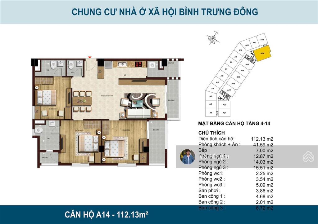 Bán căn hộ góc tt q2 114m2 3pn, 3wc, 3 ban công, tại blue sky tower, bình trưng đông. giá ưu đãi