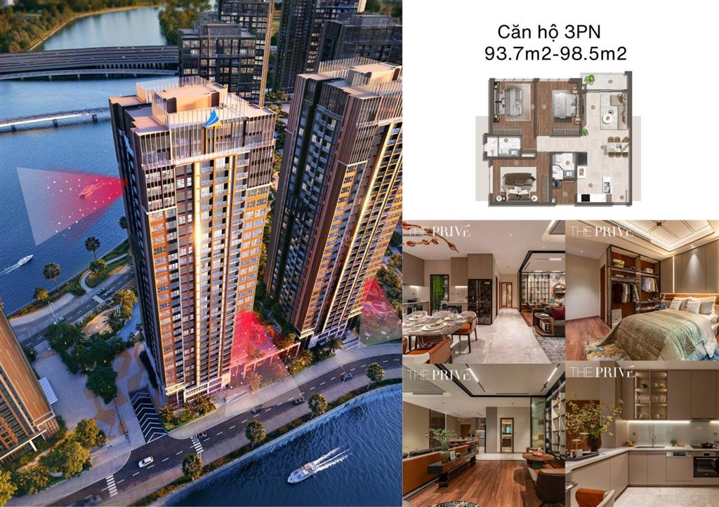 Thanh toán sở hữu ngay căn hộ 3 phòng ngủ view sông, liền kề khu tdtd nam rạch chiếc