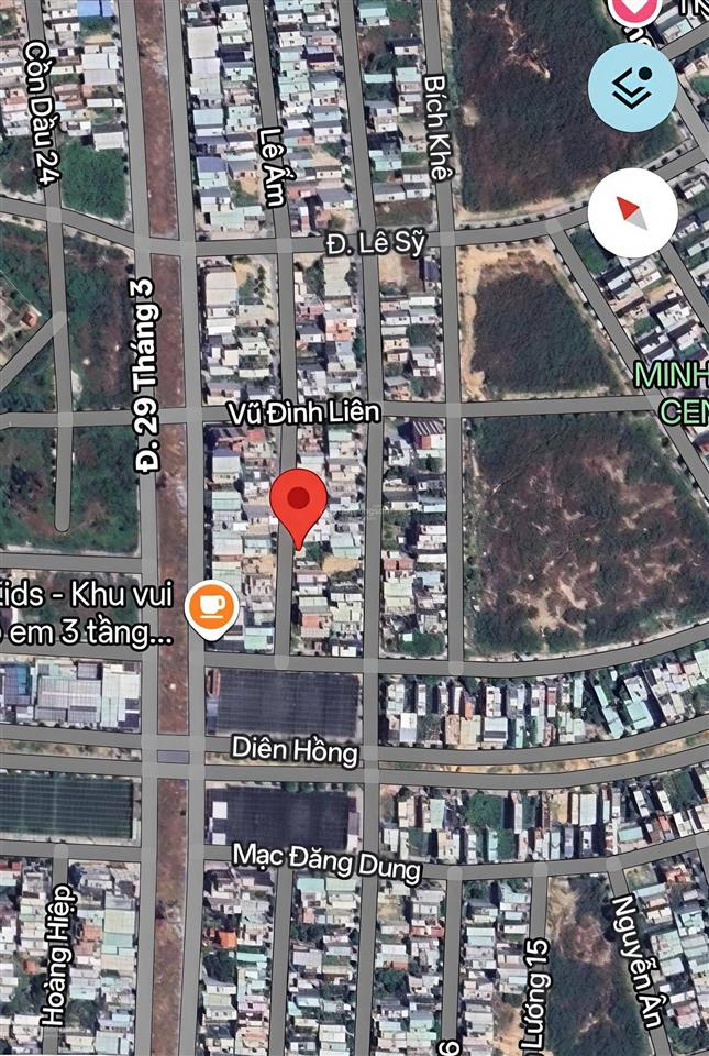6ty180 sập hầm bán nhanh lô đất lê ấm, hòa xuân lô sạch 100m5 đường 7m5