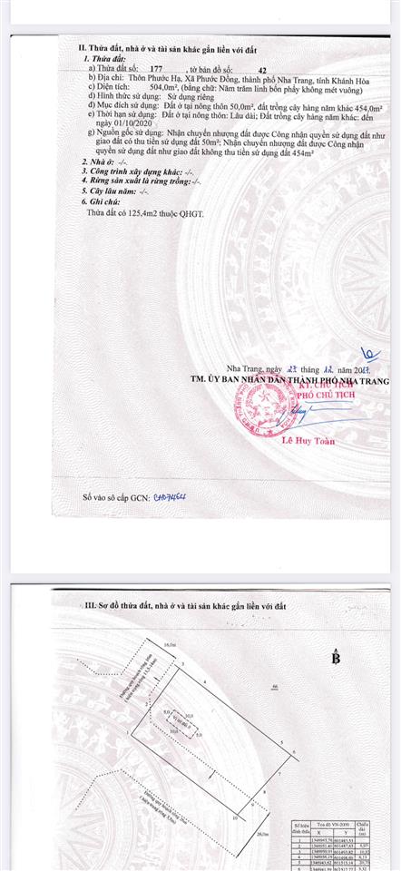 Bán 900m đất 3 mặt tiền ,100% thổ cư, đường bình hoà